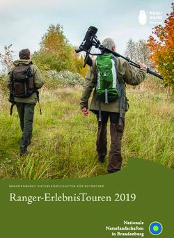 RANGER-ERLEBNISTOUREN 2019 - STIFTUNG NATURSCHUTZFONDS BRANDENBURG