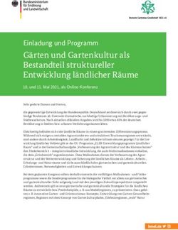Gärten und Gartenkultur als Bestandteil struktureller Entwicklung ländlicher Räume - Gärten und Gartenkultur als ...