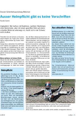 Ausser Helmpflicht gibt es keine Vorschriften - Dossier Sicherheitsausrüstung Motorrad - Schweizerischer ...