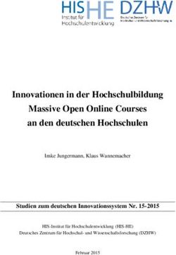 Innovationen in der Hochschulbildung Massive Open Online Courses an den deutschen Hochschulen
