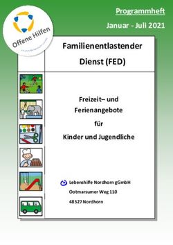 Familienentlastender Dienst (FED) - Programmheft Januar - Juli 2021 - Lebenshilfe Nordhorn