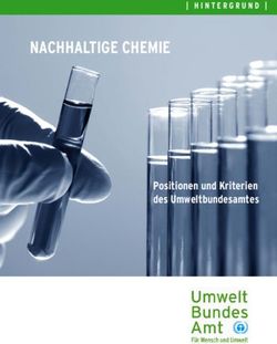 NACHHALTIGE CHEMIE - Positionen und Kriterien des Umweltbundesamtes - | HINTERGRUND