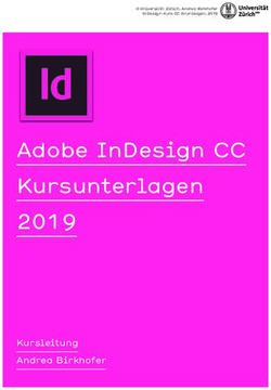 ADOBE INDESIGN CC KURSUNTERLAGEN 2019 - KURSLEITUNG ANDREA BIRKHOFER - BEI UZH CONNECT