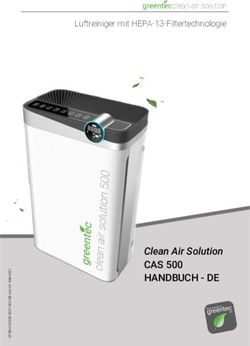HANDBUCH - DE - Luftreiniger mit HEPA-13-Filtertechnologie - Clean Air Solution - greentec AG