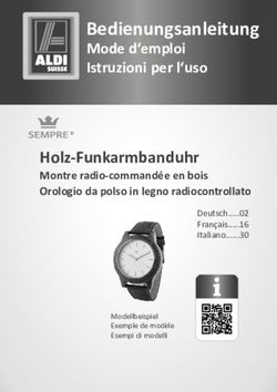 Bedienungsanleitung Mode d'emploi Istruzioni per l'uso Holz-Funkarmbanduhr - Aldi Suisse