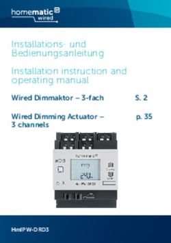 Installations- und Bedienungsanleitung Installation instruction and operating manual