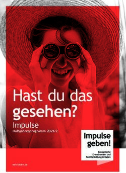 Hast du das gesehen? Impulse - Halbjahresprogramm 2021/2 - Evangelische Landeskirche in Baden