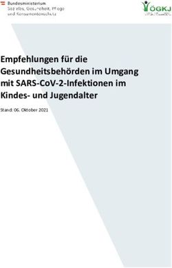 EMPFEHLUNGEN FÜR DIE GESUNDHEITSBEHÖRDEN IM UMGANG MIT SARS-COV-2-INFEKTIONEN IM KINDES- UND JUGENDALTER - STAND: 06. OKTOBER 2021