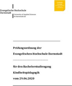 Prüfungsordnung der Evangelischen Hochschule Darmstadt für den Bachelorstudiengang Kindheitspädagogik vom 29.06.2020