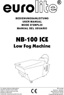 NB-100 ICE Low Fog Machine - BEDIENUNGSANLEITUNG USER MANUAL MODE D'EMPLOI MANUAL DEL USUARIO
