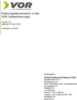 Änderungsdokumentation zu den VOR-Tarifbestimmungen