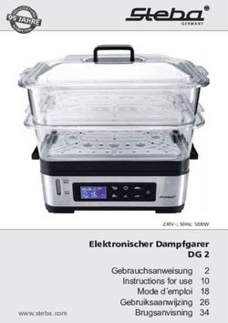 Gebrauchsanweisung Elektronischer Dampfgarer - DG 2 www.steba.com