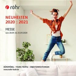 NEUHEITEN 2020 2021 - MESSE vom 20.09. bis 24.09.2020 - BÜROMÖBEL YOUNG PEOPLE OBJEKTEINRICHTUNGEN - Röhr-Bush