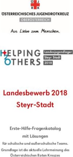 Landesbewerb 2018 Steyr-Stadt - Erste-Hilfe-Fragenkatalog mit Lösungen für schulische und außerschulische Teams - Rotes Kreuz