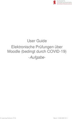 User Guide Elektronische Prüfungen über Moodle (bedingt durch COVID-19)-Aufgabe