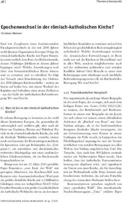 Epochenwechsel in der r&ouml;misch-katholischen Kirche?
