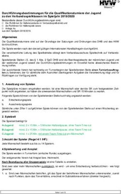 Durchführungsbestimmungen für die Qualifikationsturniere der Jugend zu den Verbandsspielklassen im Spieljahr 2019/2020