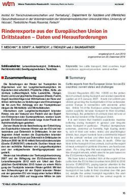 Rinderexporte aus der Europ&auml;ischen Union in Drittstaaten - Daten und Herausforderungen