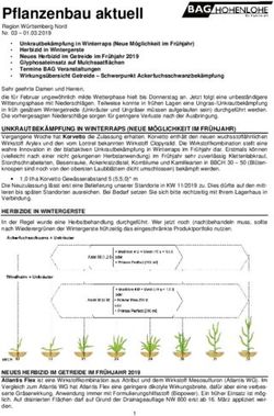 Pflanzenbau aktuell - BAG Hohenlohe Raiffeisen eG