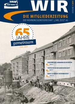DIE MIT GLIEDERZEITU NG - DER WOHNUNGSGENOSSENSCHAFT "CARL ZEISS" EG 1954 -2019 - "CARL ZEISS" EG