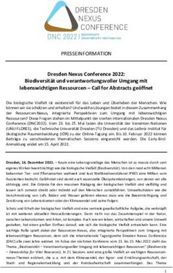 PRESSEINFORMATION Dresden Nexus Conference 2022: Biodiversität und verantwortungsvoller Umgang mit lebenswichtigen Ressourcen - Call for Abstracts ...