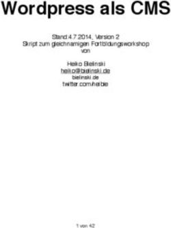 Wordpress als CMS Stand:4.7.2014, Version 2 Skript zum gleichnamigen Fortbildungsworkshop von Heiko Bielinski twitter.com/heibie