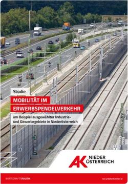 MOBILITÄT IM ERWERBSPENDELVERKEHR - Studie - WIRTSCHAFTSPOLITIK - Arbeiterkammer NÖ