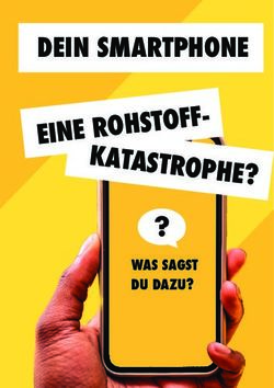 EINE ROHSTOFF- DEIN SMARTPHONE - KATASTROPHE?