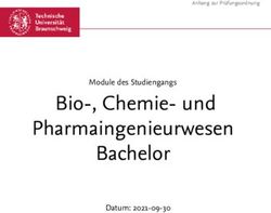 Bio-, Chemie- und Pharmaingenieurwesen Bachelor - Module des Studiengangs - Datum: 2021-09-30