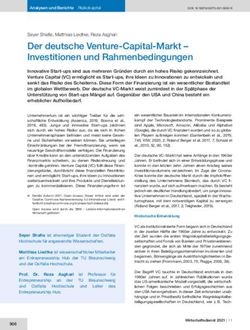 Der deutsche Venture-Capital-Markt - Investitionen und Rahmenbedingungen - Springer Link