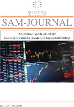 SAM-JOURNAL Alternative Wandelanleihen? Das Rendite Dilemma im aktuellen Kapitalmarktumfeld - Selection Asset Management