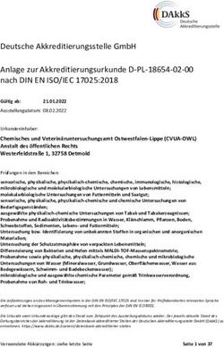 DEUTSCHE AKKREDITIERUNGSSTELLE GMBH ANLAGE ZUR AKKREDITIERUNGSURKUNDE D-PL-18654-02-00 NACH DIN EN ISO/IEC 17025:2018 - DAKKS