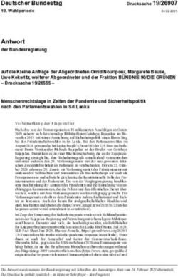 Antwort der Bundesregierung - Deutscher Bundestag