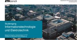 Informationstechnologie und Elektrotechnik - Studiengang Sebastian Kozerke, Studiendirektor D-ITET Professor f&uuml;r Biomedizinische Bildgebung - ETH ...