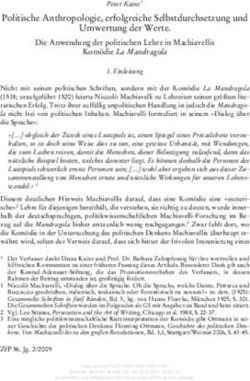 Politische Anthropologie, erfolgreiche Selbstdurchsetzung und Umwertung der Werte.