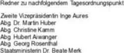 Redner zu nachfolgendem Tagesordnungspunkt Zweite Vizepr&auml;sidentin Inge Aures Abg. Dr. Martin Huber Abg. Christine Kamm Abg. Hubert Aiwanger Abg ...