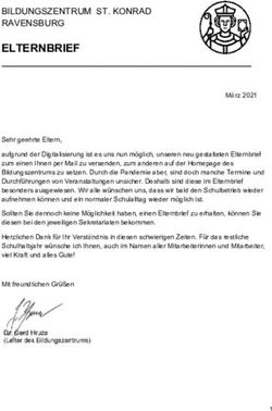ELTERNBRIEF BILDUNGSZENTRUM ST. KONRAD RAVENSBURG