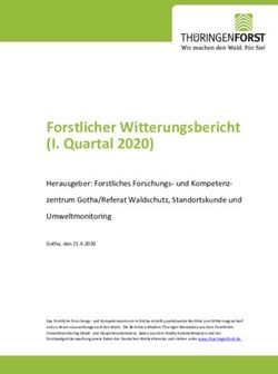 Forstlicher Witterungsbericht (I. Quartal 2020) - Herausgeber: Forstliches Forschungs- und Kompetenz-zentrum Gotha/Referat Waldschutz ...
