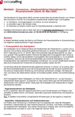 Merkblatt: Coronavirus - Arbeitsrechtliche Informationen für Personalverleiher (Stand: 30. März 2020) - Swissstaffing