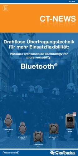CT-NEWS - Bluetooth Drahtlose &Uuml;bertragungstechnik f&uuml;r mehr Einsatzflexibilit&auml;t: CeoTronics AG