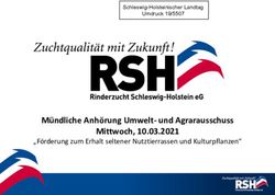 M&uuml;ndliche Anh&ouml;rung Umwelt- und Agrarausschuss Mittwoch, 10.03.2021 - "F&ouml;rderung zum Erhalt seltener Nutztierrassen und Kulturpflanzen" - Landtag SH