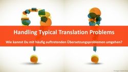 Handling Typical Translation Problems - Wie kannst Du mit häufig auftretenden Übersetzungsproblemen umgehen?