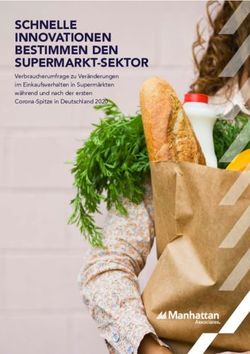 SCHNELLE INNOVATIONEN BESTIMMEN DEN SUPERMARKT-SEKTOR - Verbraucherumfrage zu Ver&auml;nderungen im Einkaufsverhalten in Superm&auml;rkten w&auml;hrend und nach ...
