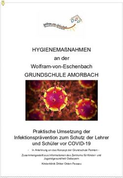 HYGIENEMAßNAHMEN AN DER WOLFRAM-VON-ESCHENBACH