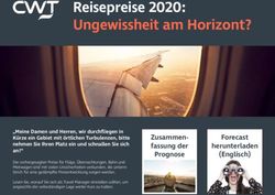 Reisepreise 2020: Ungewissheit am Horizont? - CWT