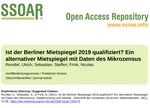 Prof. Dr. Steffen Sebastian kritisiert Berliner Mietspiegel 2021: "Berlin hat einen besseren Mietspiegel verdient!" - Er fordert methodischen ...