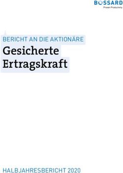 Gesicherte Ertragskraft - BERICHT AN DIE AKTION&Auml;RE - HALBJAHRESBERICHT 2020