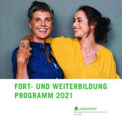 FORT- UND WEITERBILDUNG PROGRAMM 2021 - Asklepios ...