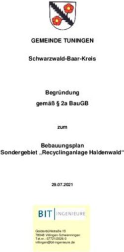 GEMEINDE TUNINGEN Schwarzwald-Baar-Kreis Begr&uuml;ndung gem&auml;&szlig; 2a BauGB Bebauungsplan - Sondergebiet "Recyclinganlage Haldenwald" zum