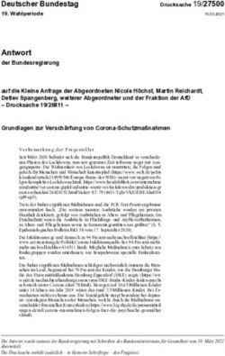 Antwort der Bundesregierung - Deutscher Bundestag